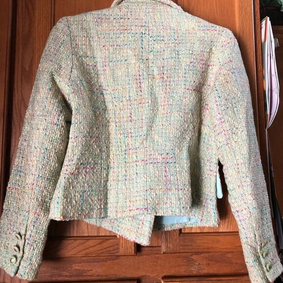 Bergdorf Goodman IMPASSE New York Double-Breasted Tweed Jacket Green - 4 - Picture 12 of 16